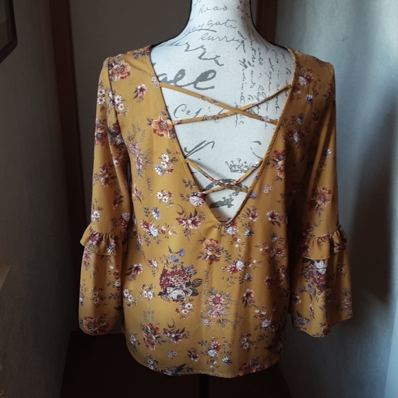 Floral Blouse Polyester spandex - Picture 8 of 8